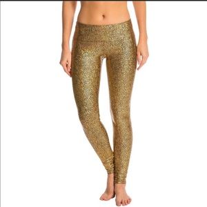 Purusha People gold shimmer leggings